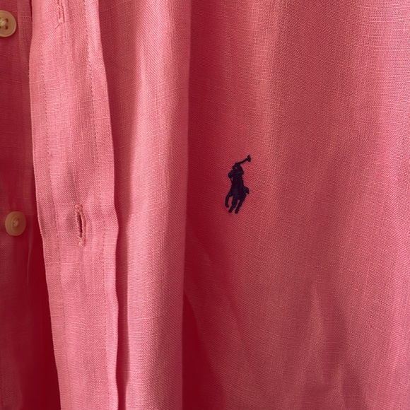 Ralph Lauren linen shirt button-down, XL like new recently dry cleaned SHARP! - Picture 2 of 5